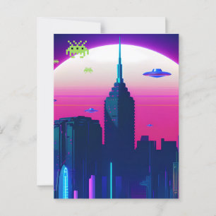 Nachtgolven en damp Daze Briefkaart