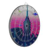 Nachtgolven en damp Daze Dartbord (Voorkant Links)