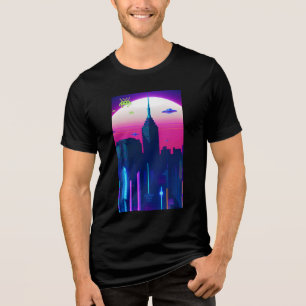 Nachtgolven en damp Daze Tri-Blend Shirt