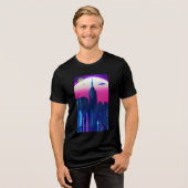Nachtgolven en damp Daze Tri-Blend Shirt (Voorkant volledig)