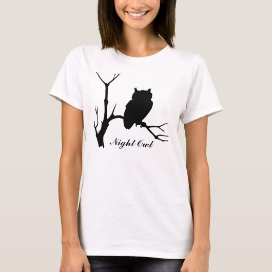 Nachthagel: Owl Silhouette T-Shirt (Voorkant)
