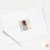 nachthaver vierkante sticker (Envelop)