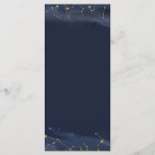 Nachthemel boven het menu Baby shower (Achterkant)