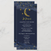 Nachthemel boven het menu Baby shower (Voorkant / Achterkant)