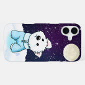 Nachthemel Winter Westie iPhone Hoesje (Achterkant horizontaal)