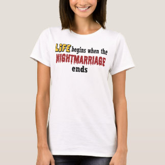 Nachthuwelijk eindigt t-shirt