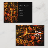 NACHTINGALE MET ROZEN MONOGRAM, rood geel zwart Visitekaartje (Voorkant / Achterkant)