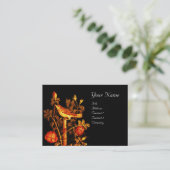 NACHTINGALE MET ROZEN MONOGRAM, rood geel zwart Visitekaartje (Staand voorkant)