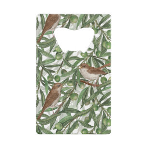 Nachtingales in de olijfboom creditkaart flessenopener