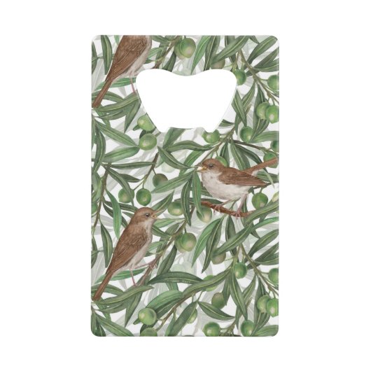 Nachtingales in de olijfboom creditkaart flessenopener (Voorkant)