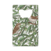 Nachtingales in de olijfboom creditkaart flessenopener (Achterkant)