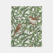 Nachtingales in de olijfboom fleece deken (Voorkant)