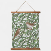 Nachtingales in de olijfboom hangend wandkleed (Voorkant)