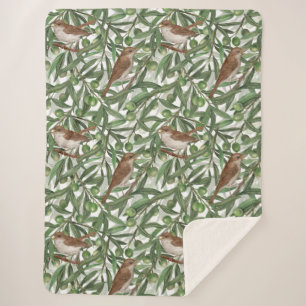 Nachtingales in de olijfboom sherpa deken