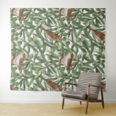 Nachtingales in de olijfboom wandkleed (In Situ (horizontaal))