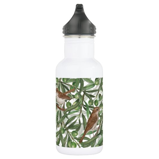 Nachtingales in de olijfboom waterfles  (Rechts)