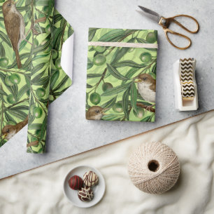 Nachtingales van de olijfboom 2 cadeaupapier