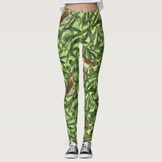 Nachtingales van de olijfboom 2 leggings (Voorkant)