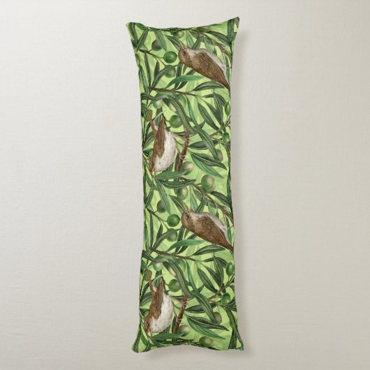 Nachtingales van de olijfboom 2 lichaamskussen (Achterkant (Verticaal))