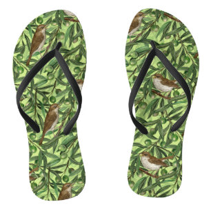 Nachtingales van de olijfboom 2 teenslippers