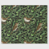 Nachtingales van de olijfboom 3 cadeaupapier (Vlak)