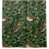 Nachtingales van de olijfboom 3 douchegordijn (Voorkant)