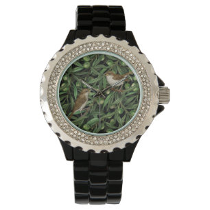 Nachtingales van de olijfboom 3 horloge