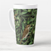 Nachtingales van de olijfboom 3 latte mok (Linkerhoek)