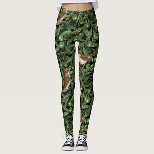 Nachtingales van de olijfboom 3 leggings (Voorkant)