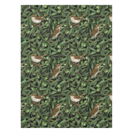 Nachtingales van de olijfboom 3 tafelkleed (Voorkant)