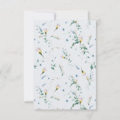 Nachtkaart voor Waterverf van wilde bloemen Kaart (Achterkant)