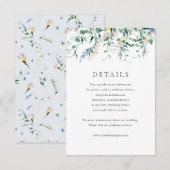 Nachtkaart voor Waterverf van wilde bloemen Kaart (Voorkant / Achterkant)