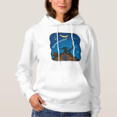 Nachtkat op een Dak Hoodie (Voorkant)
