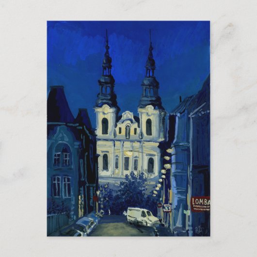 Nachtkerk Briefkaart (Voorkant)