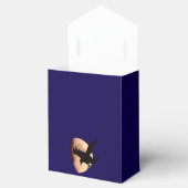 Nachtkraai silhouet tegen een roze rode maan bedankdoosjes (Geopend)