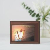 Nachtlamp Kandlicht HOPE voor JAPAN-foto Briefkaart (Staand voorkant)