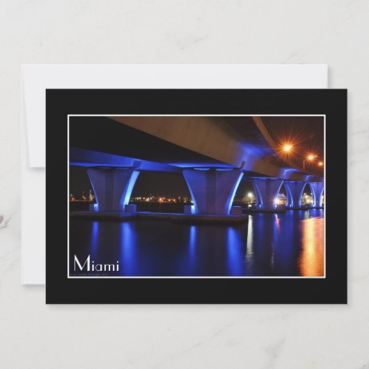 Nachtlampen in Miami - Uitnodiging (Voorkant)
