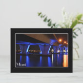 Nachtlampen in Miami - Uitnodiging (Staand voorkant)