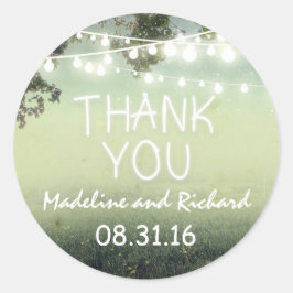 Nachtlampjes Dank u trouwstickers Ronde Sticker