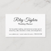 Nachtlampjes Elegante bloemen en sleutels Visitekaartje (Achterkant)