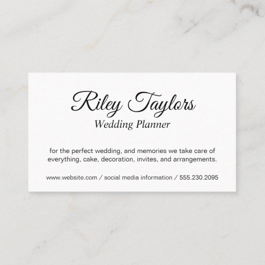 Nachtlampjes Elegante bloemen en sleutels Visitekaartje (Achterkant)