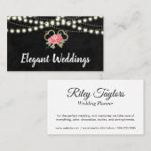 Nachtlampjes Elegante bloemen en sleutels Visitekaartje (Voorkant / Achterkant)