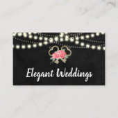 Nachtlampjes Elegante bloemen en sleutels Visitekaartje (Voorkant)