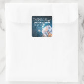 Nachtlampjes Mason Jar trouwstickers Vierkante Sticker (Tas)