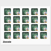 Nachtlampjes Mason Jar trouwstickers Vierkante Sticker (Vel)