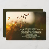 Nachtlampjes rustieke bruiloft uitnodiging (Voorkant / Achterkant)