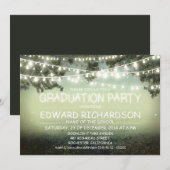 nachtlampjes rustieke Graduation Party uitnodiging (Voorkant / Achterkant)