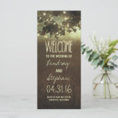 Nachtlampjes sterrenboom bruiloft programma's (Staand voorkant)