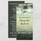 Nachtlampjes Trouwprogramma's grillige kaarten (Voorkant / Achterkant)