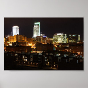 Nachtlampjes van Omaha Poster